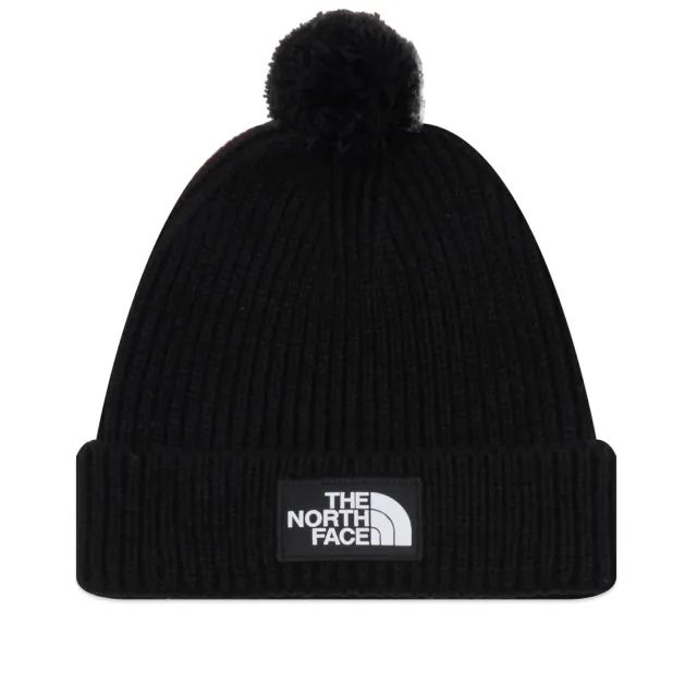 The North Face TNF Box Pom Beanie Hat, Black
