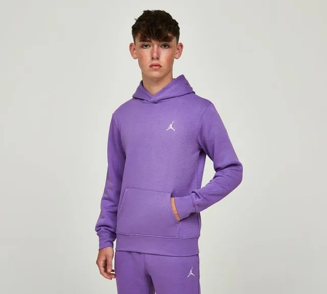 Nike Jordan Jordan Junior Brooklyn Essentials Fleece Hoodie - Purple - Size M/B - Purple