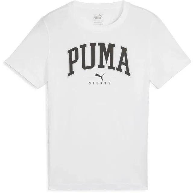 Puma Squad Big Graphic Tee B T-Shirt Unisex Kids - White