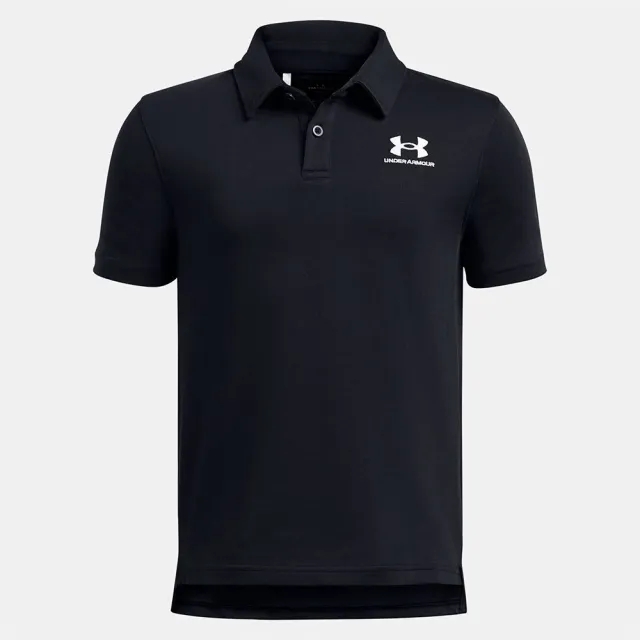 Boys'  Under Armour  Icon Polo Black / White YXS (48 - 50 in)