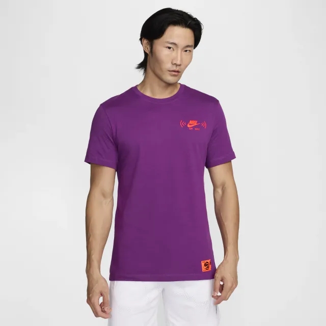 Nike Swoosh Fm Graphic Backprint T-Shirt In Purple