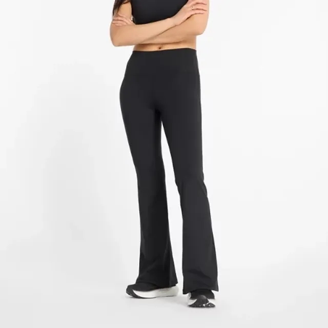 New Balance Women's NB Harmony Flare Pant in Black Poly Knit