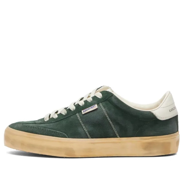 Golden Goose Men's Soul Star Suede Sneaker Green/Milk