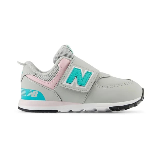 New Balance Kids' 574 NEW-B HOOK & LOOP in Grey/Green Synthetic