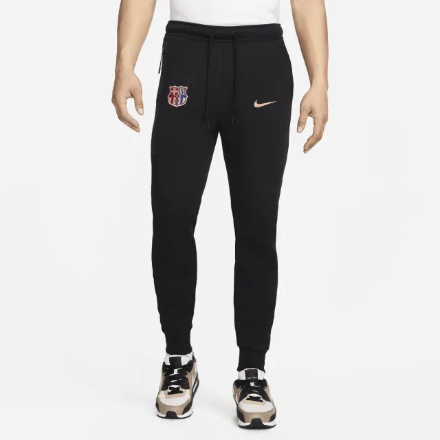 Nike Barcelona NSW Tech Fleece Jog Pants  - Black/Gold - 2024-2025