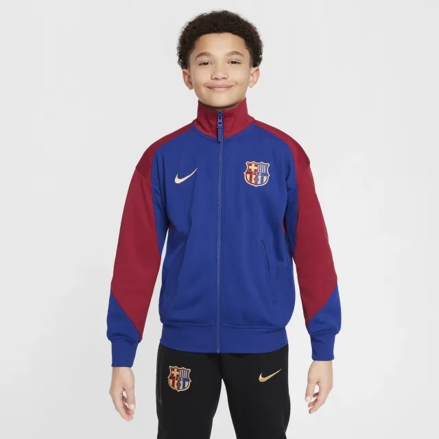 F.C. Barcelona Academy Pro Home Older Kids' Nike Dri-FIT Football Anthem Jacket - Blue - Polyester