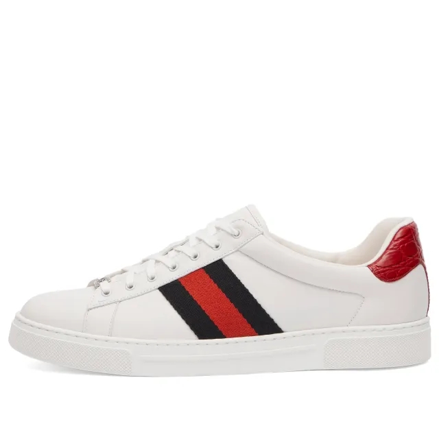 Gucci Men's Ace Sneaker White/Red/Green