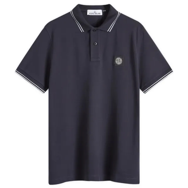 Stone Island Men's Patch Polo Navy Blue