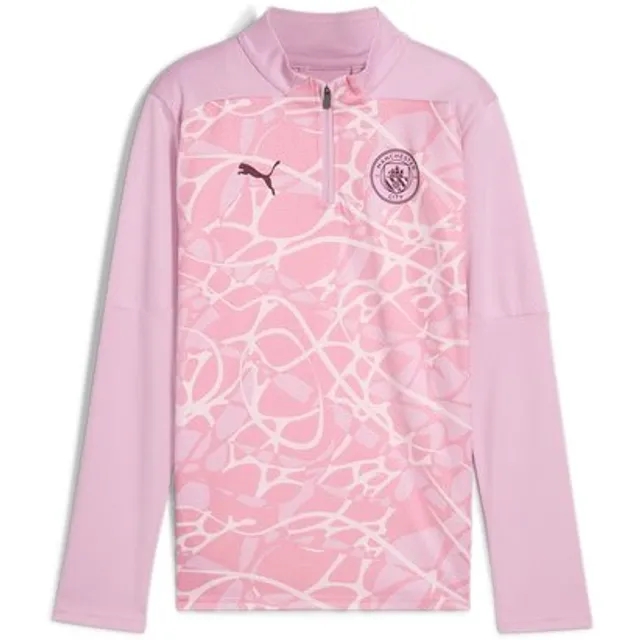 Puma Manchester City Pre Match Quarter Zip Top - Pink