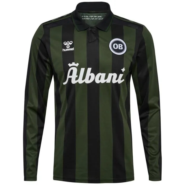 Hummel Odense Boldklub Away Shirt 2024/25 Long Sleeves - ['Black']