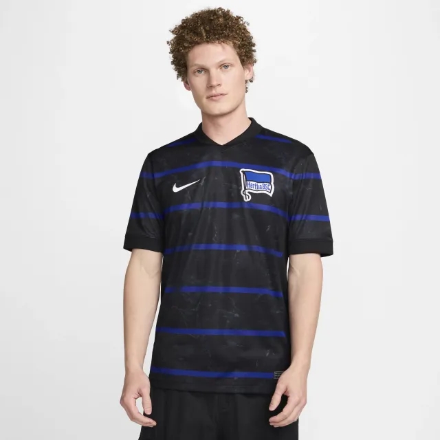 Hertha BSC 2024/25 Stadium Away Men's Nike Dri-FIT Football Replica Shirt - Black - Polyester