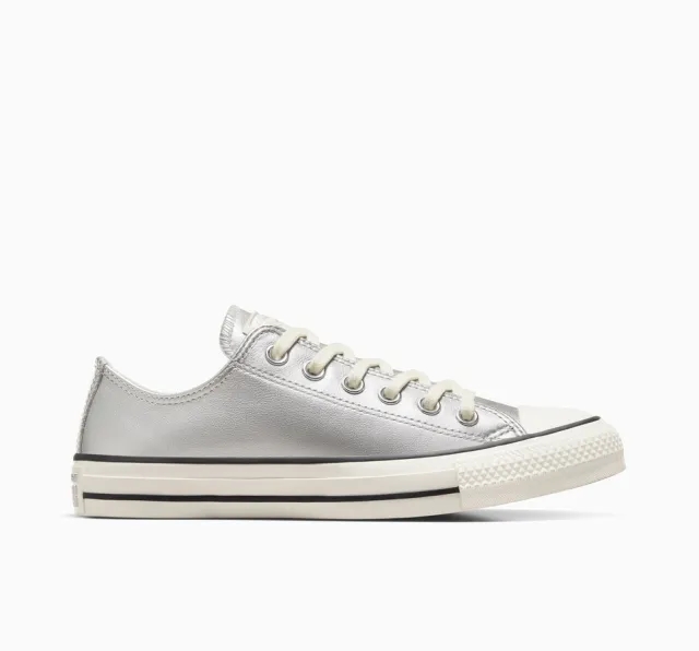 Converse Chuck Taylor All Star Metallic Leather - Silver, Black