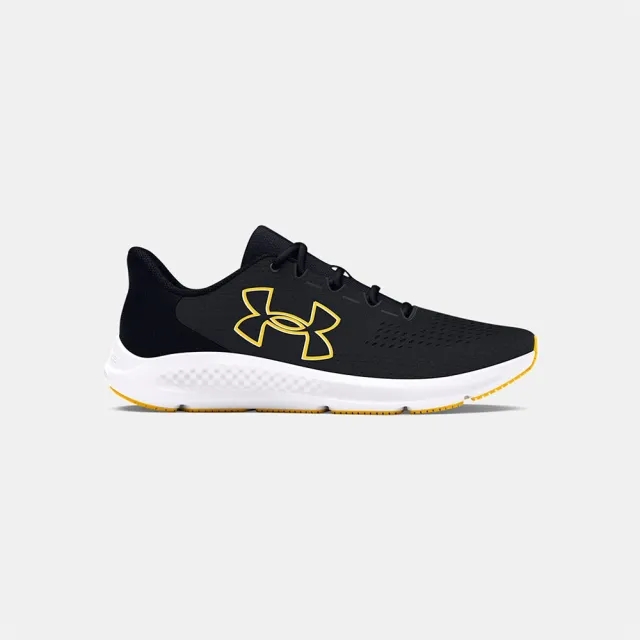 Men's  Under Armour  Charged Pursuit 3 Big Logo Running Shoes Anthracite / Black / Taxi 9