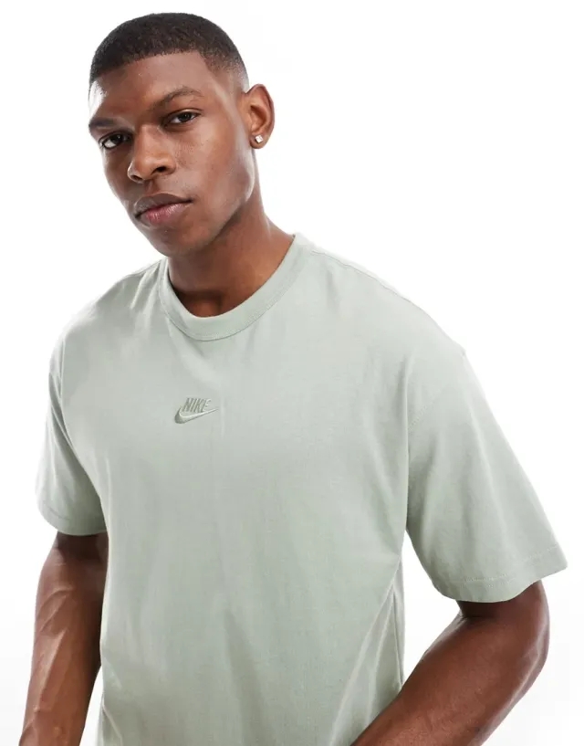 Nike Premium Essentials Oversized T-Shirt In Olive-Green