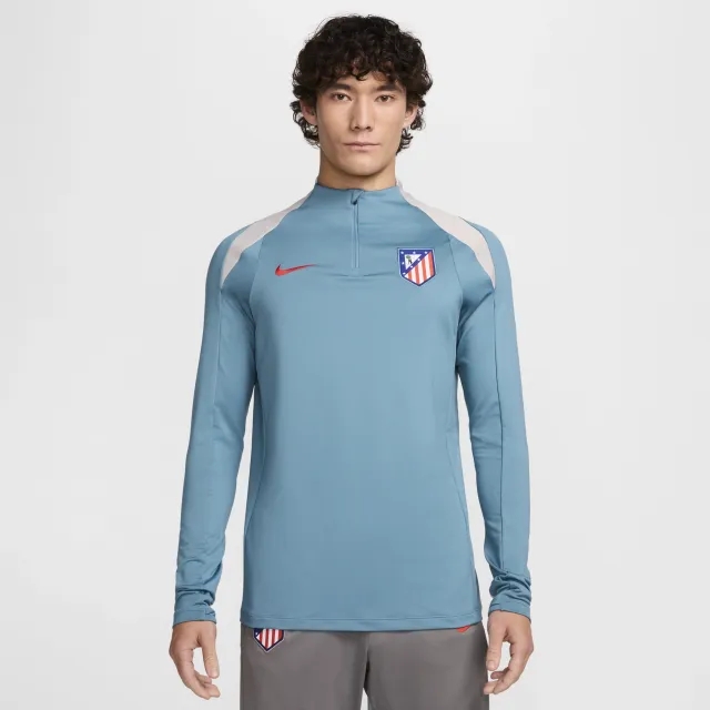 Nike Atletico Madrid Dri-Fit 1/4 Zip L/S Strike Drill Top - Noise Aqua/Light Crimson - 2024-2025