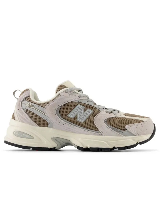 New Balance Unisex 530 in Grey/Brown/Beige Suede/Mesh
