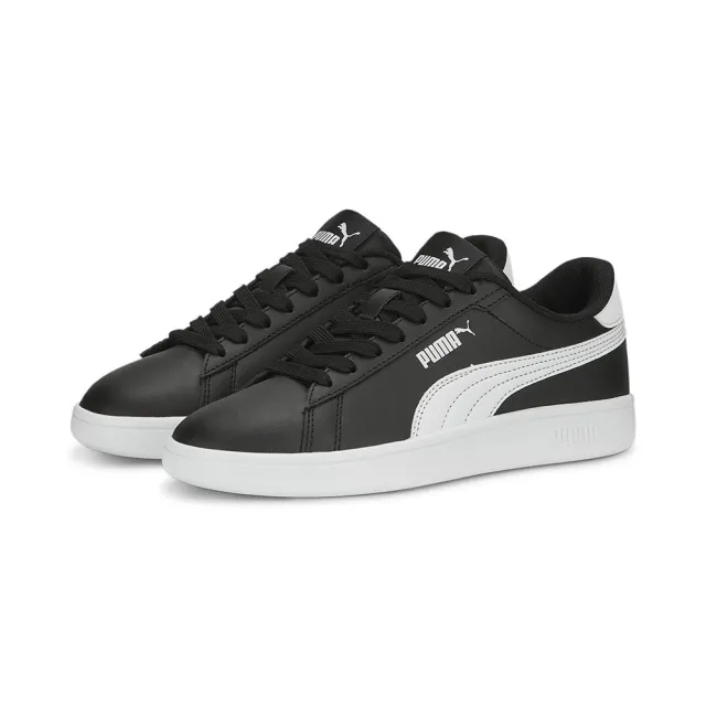 Puma Childrens Unisex Kids Smash 3.0 Leather Sneakers Trainers - Black
