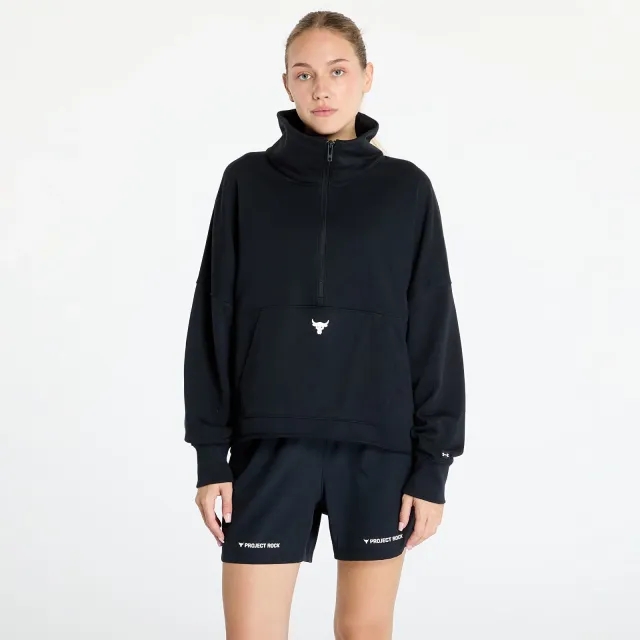 Under Armour Women's Project Rock ½ Zip Pullover Black / White XS