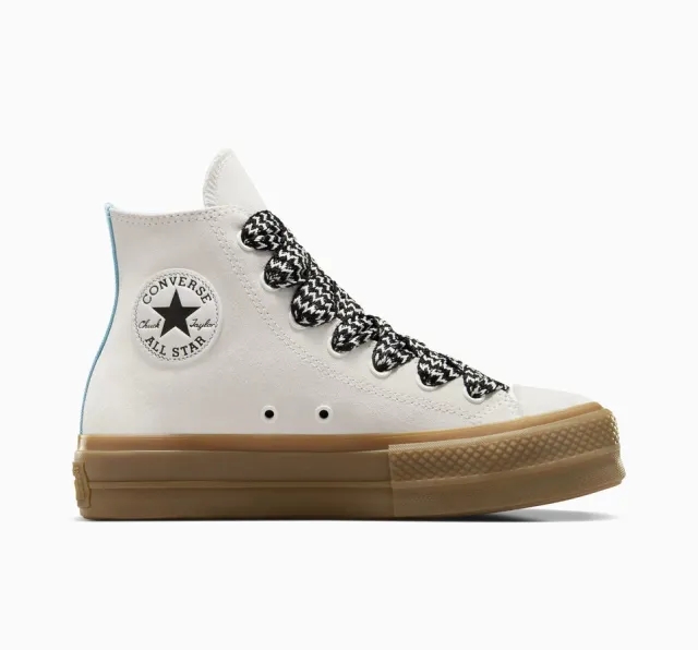 Converse Chuck Taylor All Star Lift Platform Suede - White, Blue