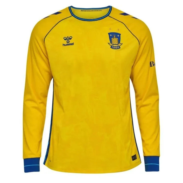 Hummel Brøndby If Home Shirt 2024/25 Long Sleeves - ['Yellow']