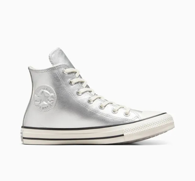 Converse Chuck Taylor All Star Metallic Leather - Silver, Black