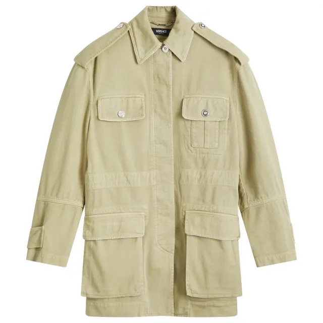 Versace Women's Denim Jacket Taupe