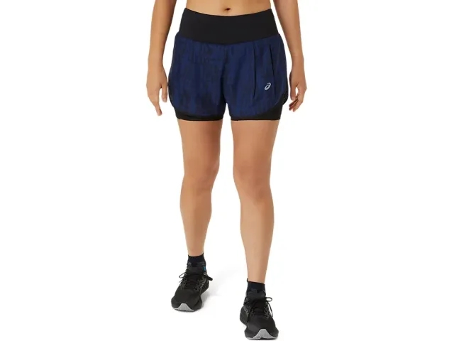 Asics Road All Over Print 2-N-1 3.5In Short