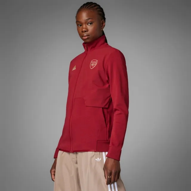 Arsenal Anthem Jacket (Red) - Ladies 2023-2024 Men's Made By: Adidas