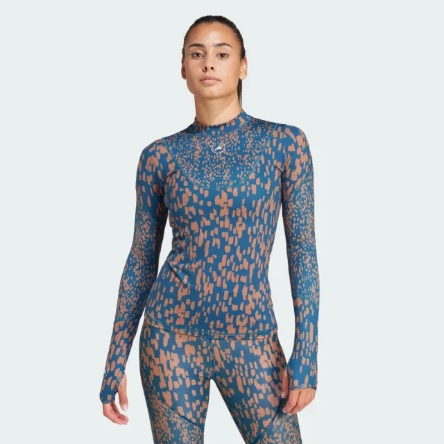 adidas adidas by Stella McCartney TruePurpose Training Long Sleeve Printed Long-Sleeve Top