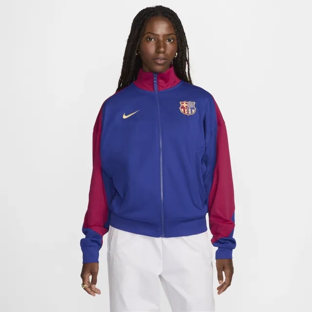 Barcelona Nike Anthem Jacket - Royal Blue - Womens