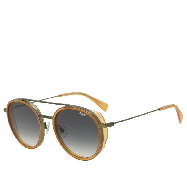 A.P.C. Men's Nico Sunglasses Milky Yellow