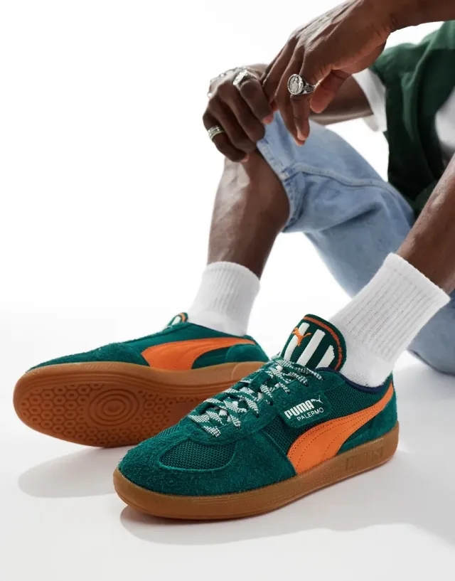 Puma Womens Palermo Supertifo Trainer - Green - Size 4 - Green