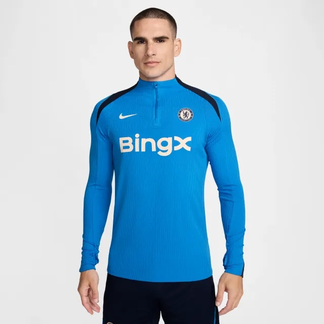 Chelsea F.C. Strike Elite Men's Nike Dri-FIT ADV Football Knit Drill Top - Blue - Polyester/Elastane