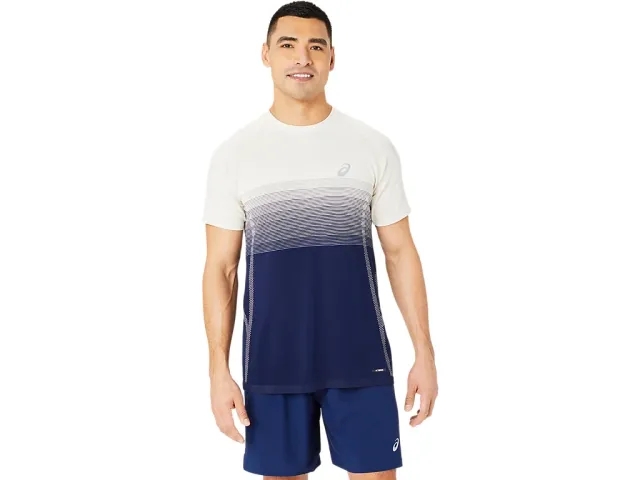 ASICS Seamless Short Sleeve T-Shirt - Navy - Mens