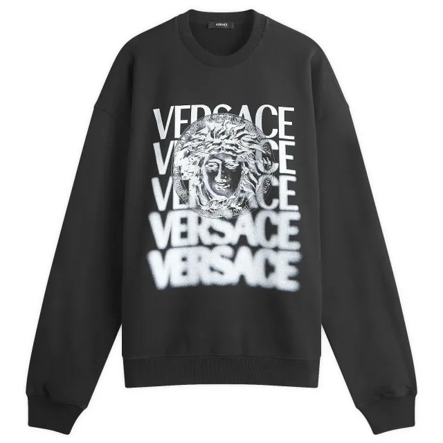 Versace Men's Medusa Medallion Sweatshirt Black/Print