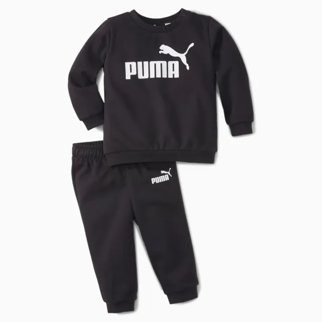PUMA Essentials Minicats Crew Neck Jogger Suit Toddler, Cotton Black
