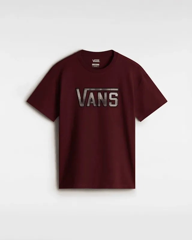 Vans - Elza Check T-Shirt, Woman, Burgundy