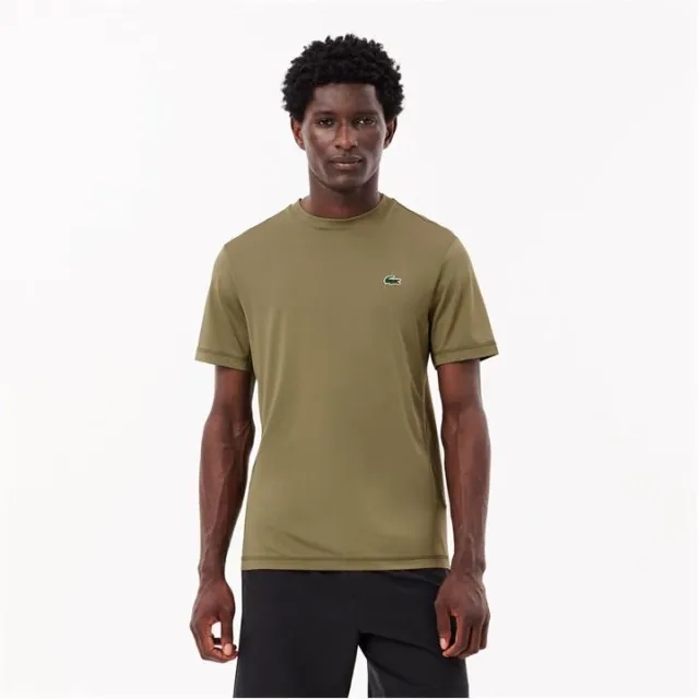Lacoste Slim Fit Stretch Jersey Sport T-shirt - Khaki Green