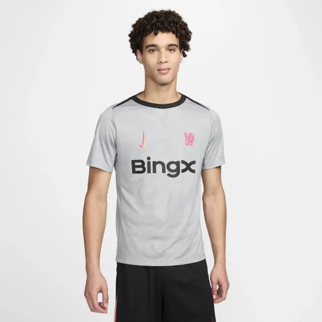 Nike Chelsea Dri-Fit Academy Pro Pre-Match Top - Grey/Pink