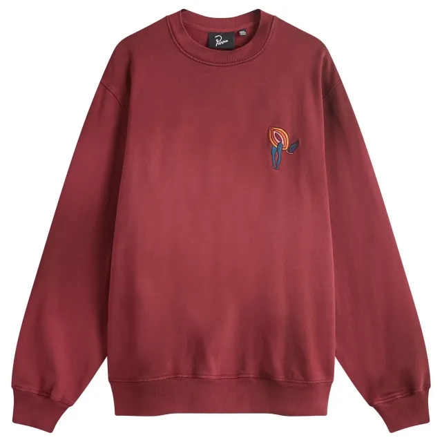 By Parra Men's Fire Lemon Sweatshirt Washed Beet Red