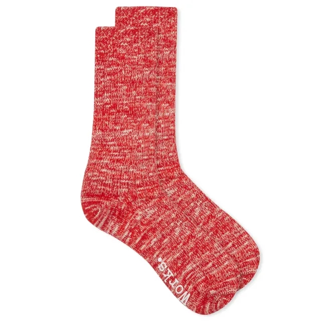 Universal Works Men's Slub Sock Red