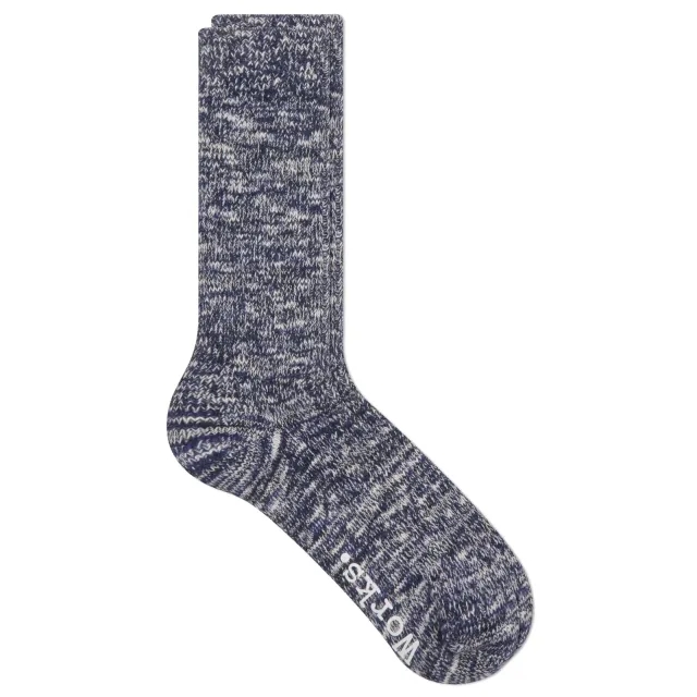 Universal Works Men's Slub Sock Navy