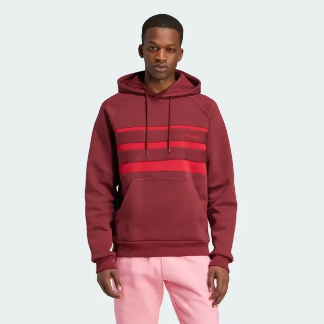 Adidas Originals 'The First' Hoodie In Burgundy-Red