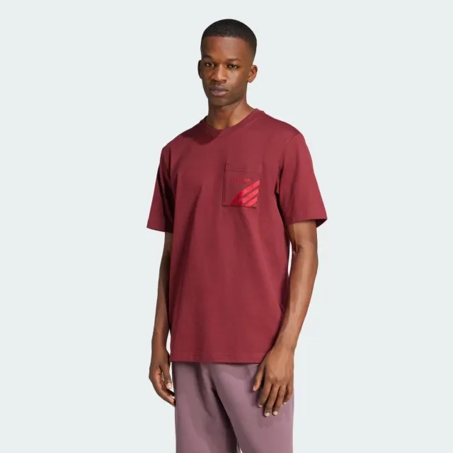 Adidas Men's Pocket T-Shirt Shadow Red