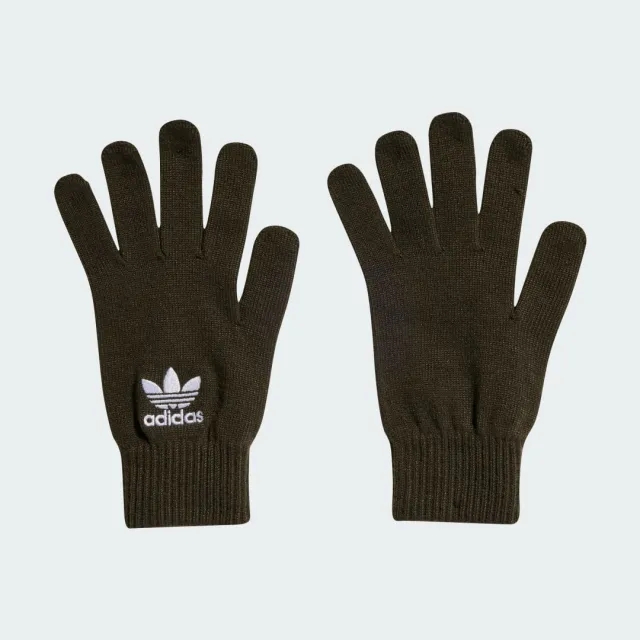 Adidas Originals Gloves In Shadow Olive-Green