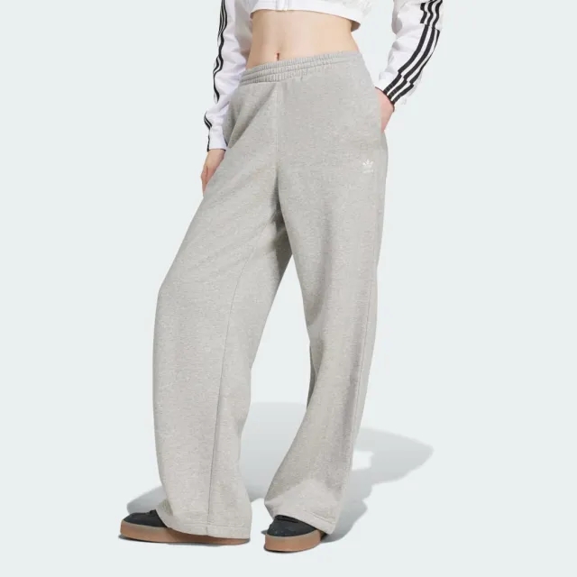 adidas Originals Trefoil Essential Wide Joggers - Grey - Womens