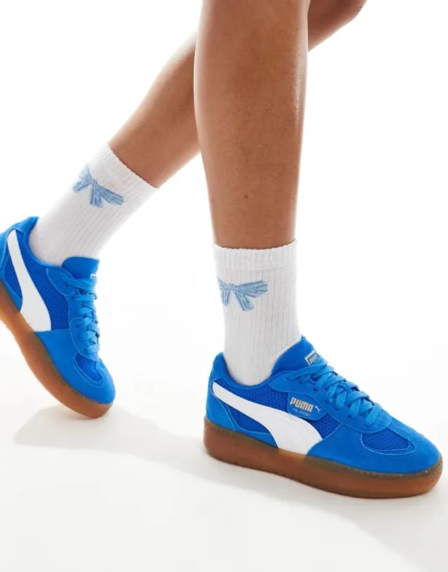 Puma Womens Palermo Lamoda Trainer - Blue - Size 5 - Blue