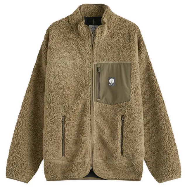 Polar Skate Co. Men's Kiki Fleece Jacket Khaki Green