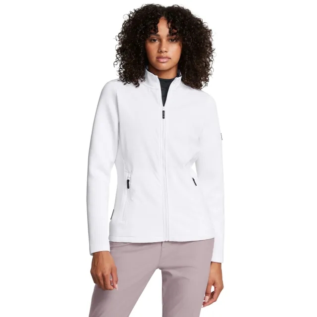 Women's  Under Armour  Drive Pro Hybrid Full-Zip Jacket White / Metallic Silver XS