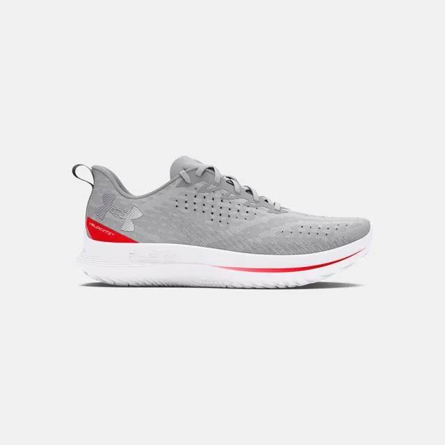 Men's  Under Armour  Velociti 4 Running Shoes Halo Gray / Racer Red / White 11.5